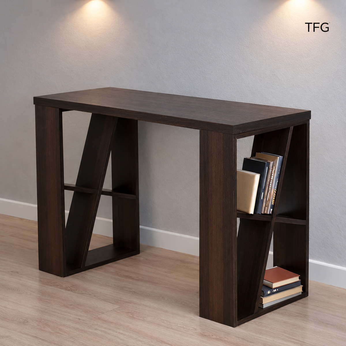 dIar! Study Table with Storage Shelves in Melamine