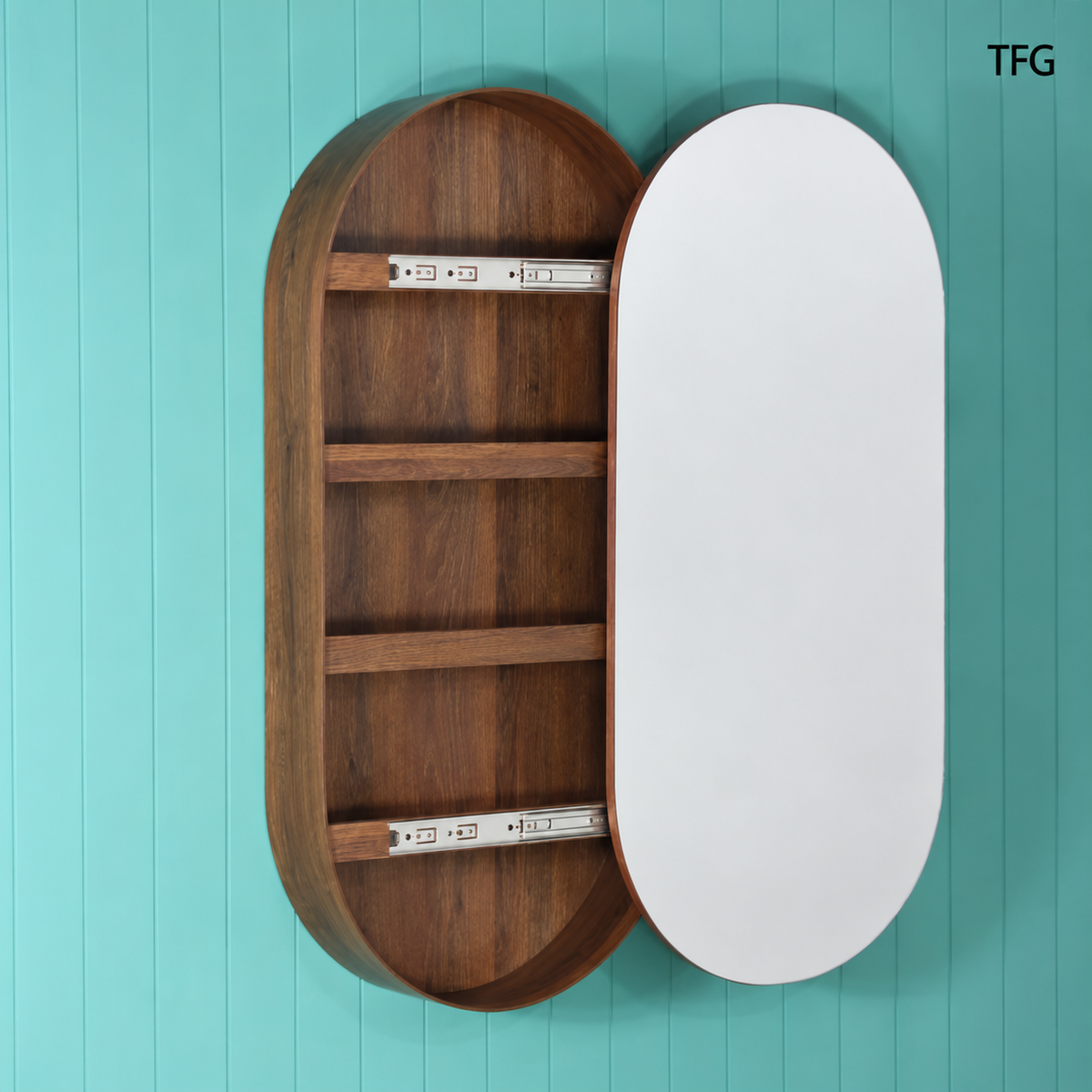Onten Storage Wall Mirror with 4 Shelves